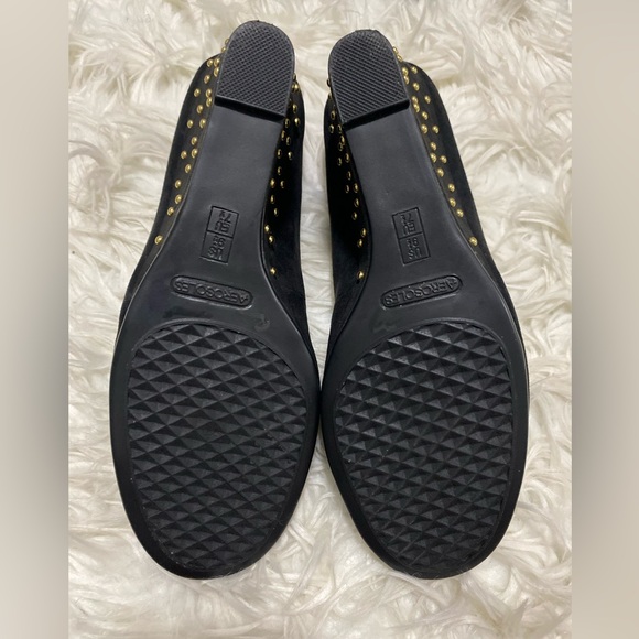 Aerosoles Black & Plum velvet gold studded wedge heel “Plum Tree” 2 pair $25 - Picture 11 of 13